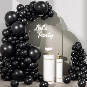 110pcs Black Balloon Garland Arch Kit